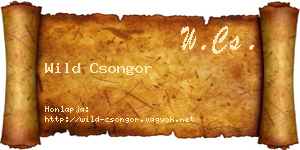 Wild Csongor névjegykártya