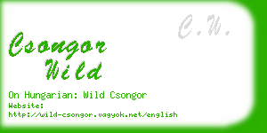 csongor wild business card